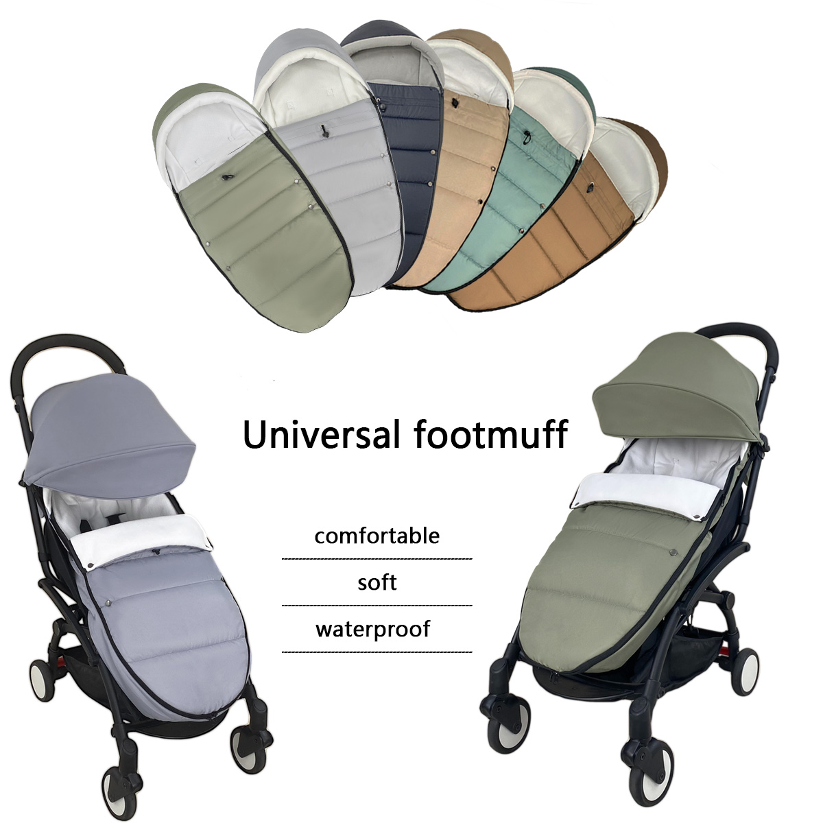 Stroller Rain Cover - Universal 6-36M Winter Baby Stroller Footmuff
