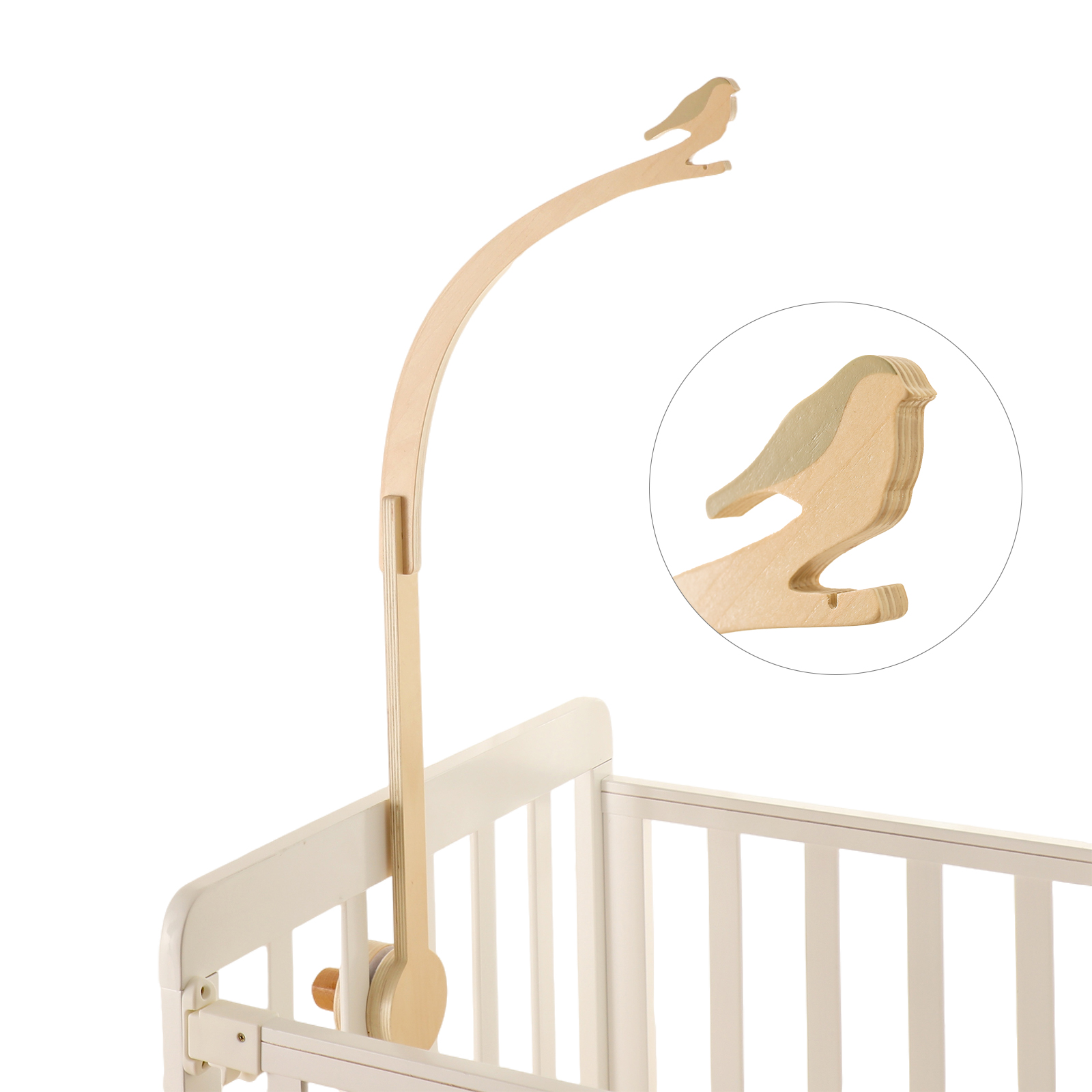 Baby Rattle Toy Set - Baby Wooden Little Birdie Bed Bell