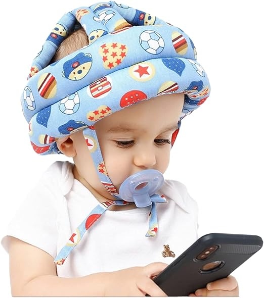 Infant Head Protector - Baby Walker Anti-Fall Hat, Adjustable Crawling