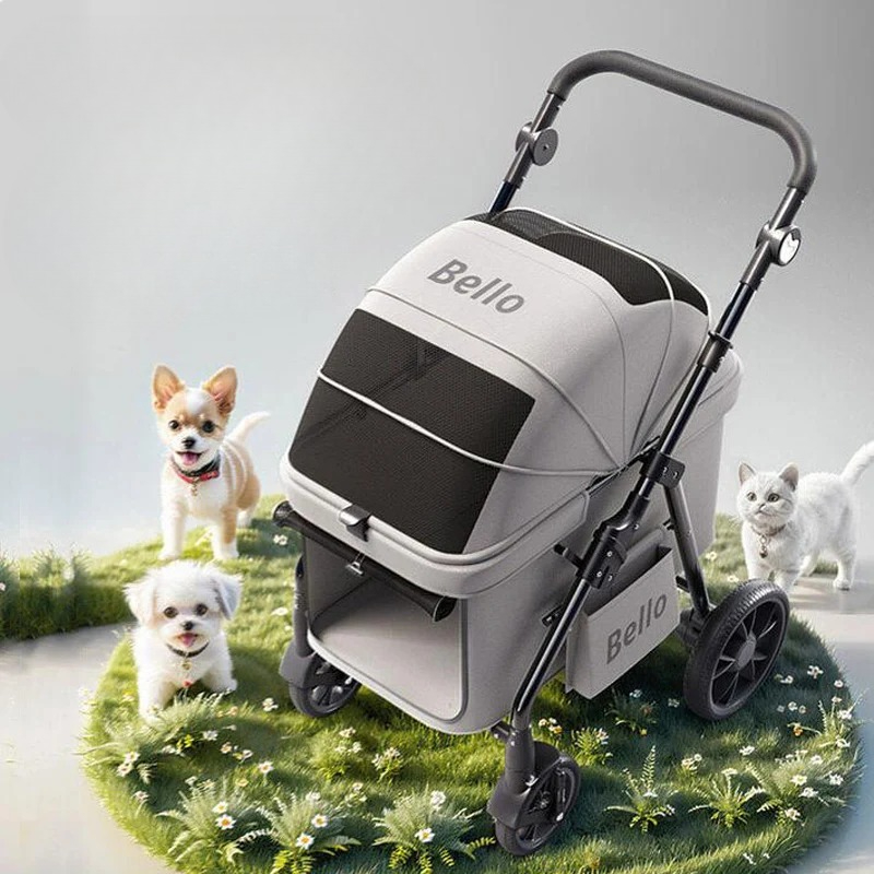 Stroller Rain Cover - ‌Foldable Pet Stroller Lightweight Dog Cat