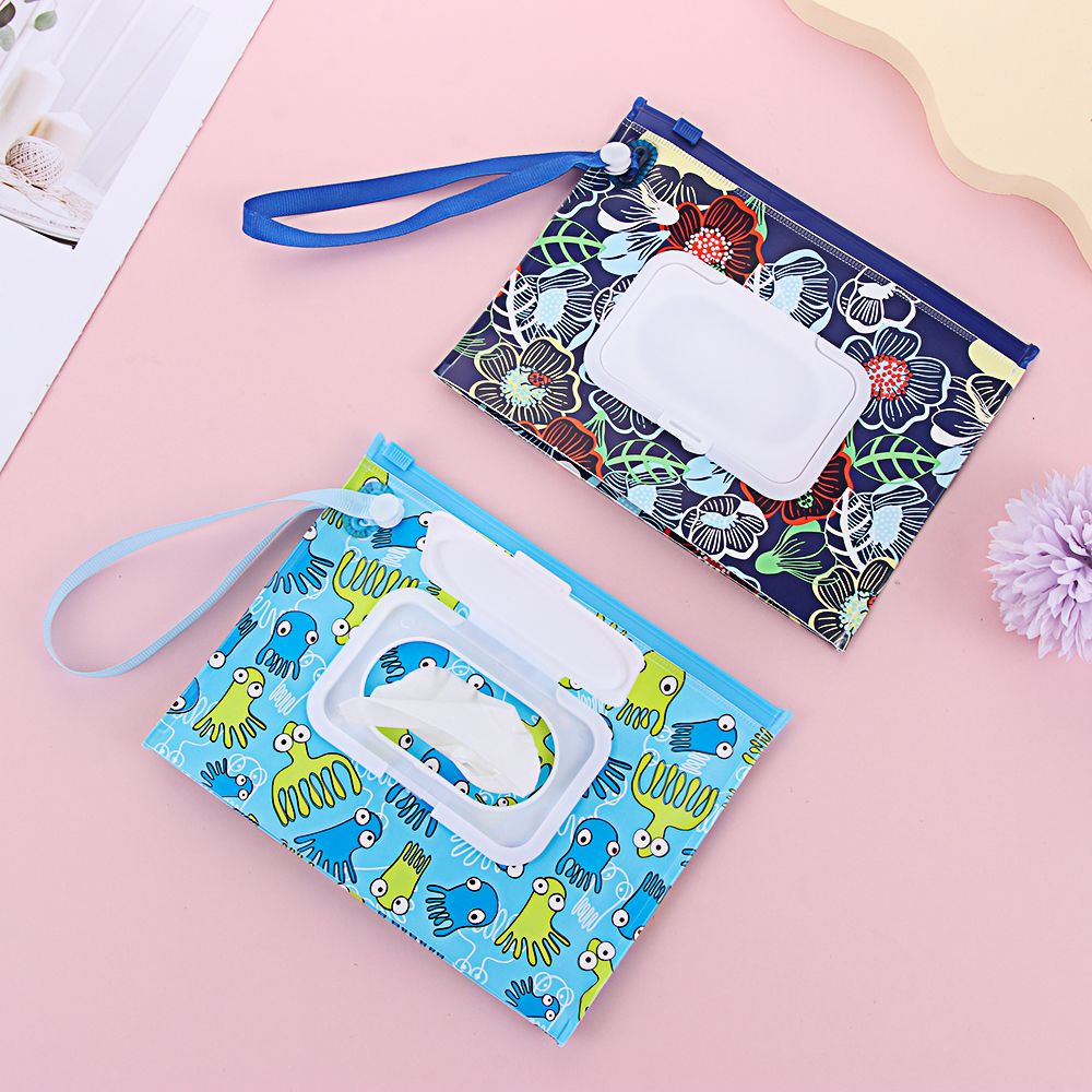 1Pcs Portable Wet Wipes Bag Fl - Baby Products Carry Bag ulasan dan harga