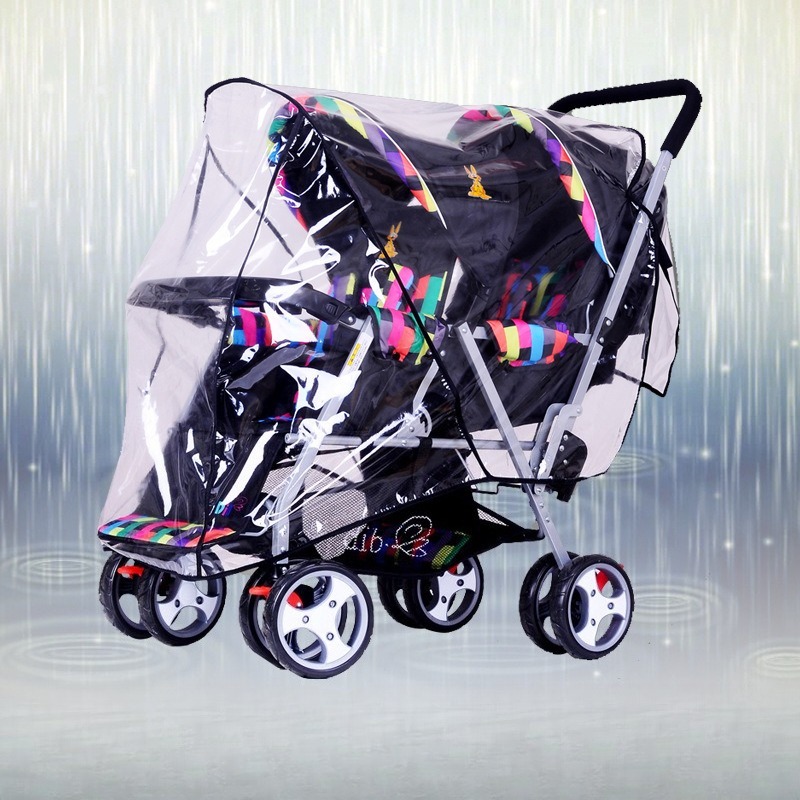 Double Seat Twin Stroller Rain - Stroller Rain Cover ulasan dan harga