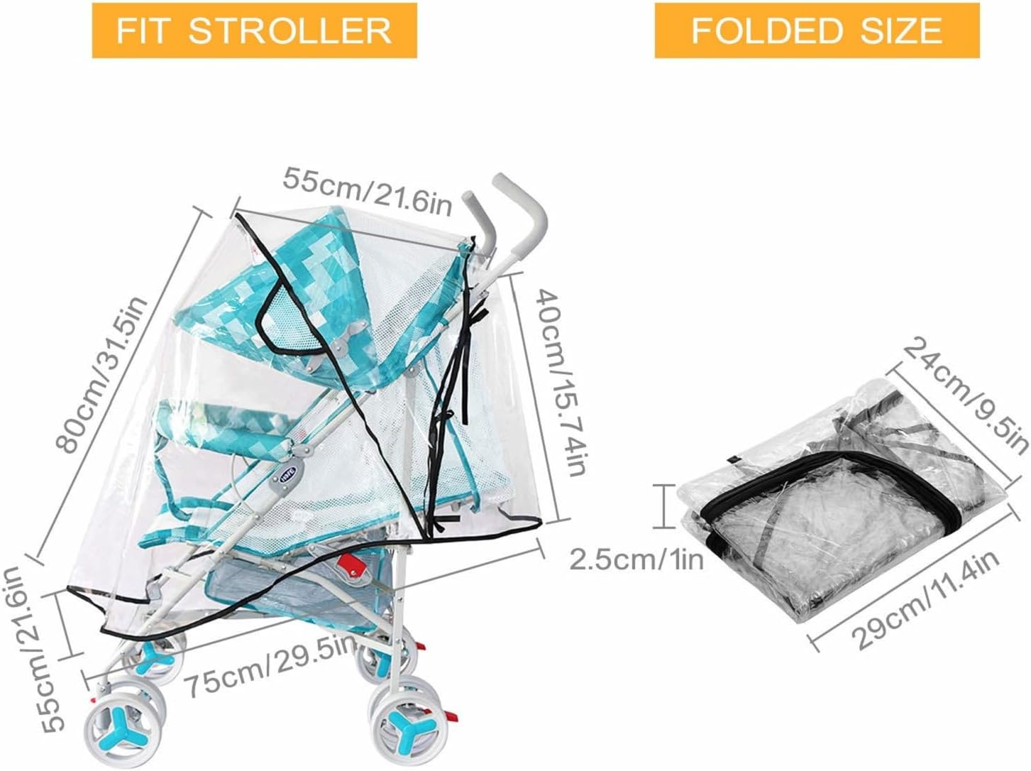 Baby Stroller Rain Cover, Univ - Stroller Rain Cover ulasan dan harga