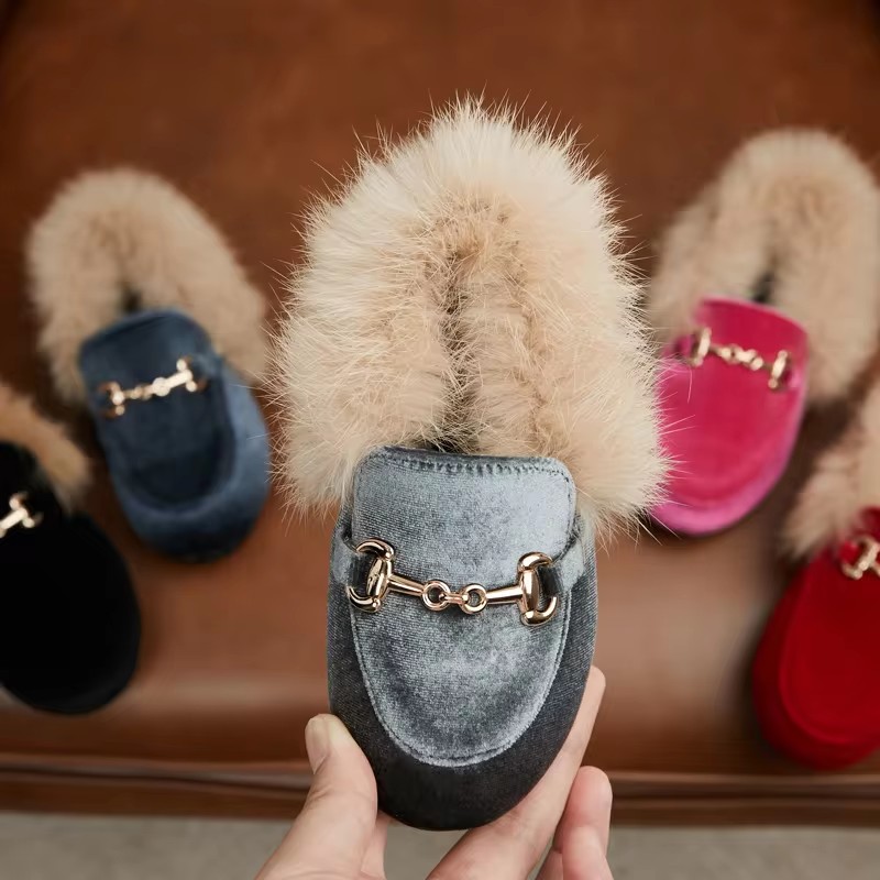 Winter Kids Fur Princess Shoes - Baby Products Brand ulasan dan harga