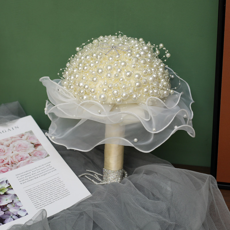 Bridal wedding bouquet pearl c - Baby Products Photoshoot ulasan dan harga