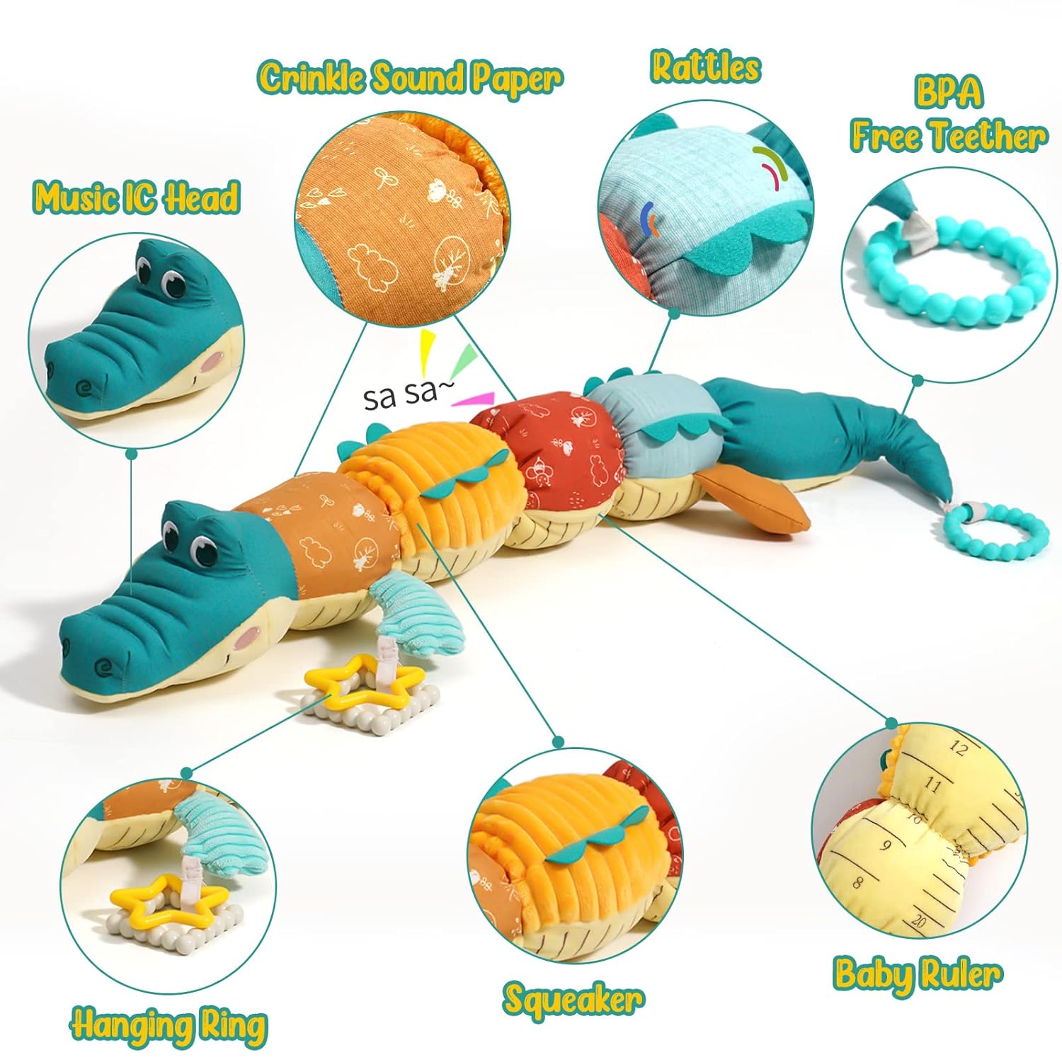 Tummy Time Toys 0-24 Months Ba - Baby Rattle Toy Set ulasan dan harga