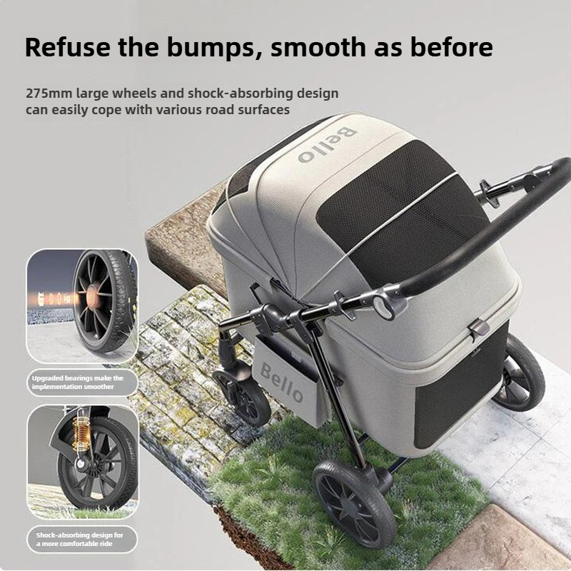 ‌Foldable Pet Stroller Lightwe - Stroller Rain Cover ulasan dan harga